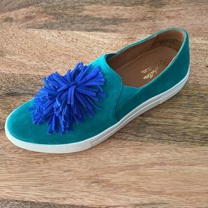 Seychelles One for the Books Teal/Cobalt Suede 7.5